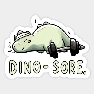 Sore Dinosaur Fitness Dino Sticker